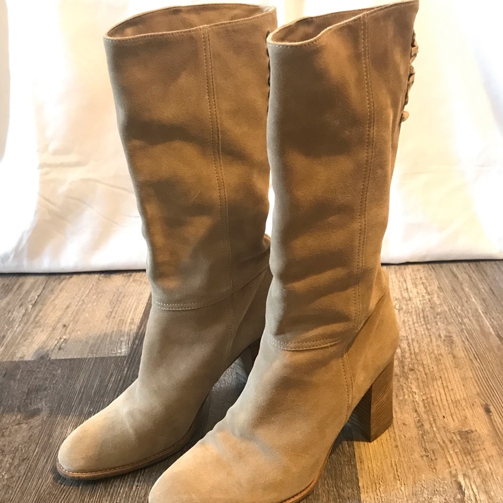 Suede Coach Boots